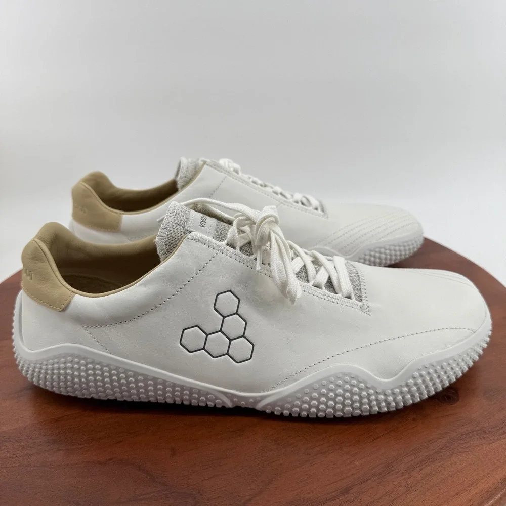Vivobarefoot Motus Studio Sneaker LTH White Leather Minimalist Men EU46/US 12.5